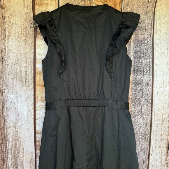 Gal Meets Glam Kierra Jumpsuit Black Size 2 NWT Ruffle Detail Belted One Piece - Picture 5 of 9
